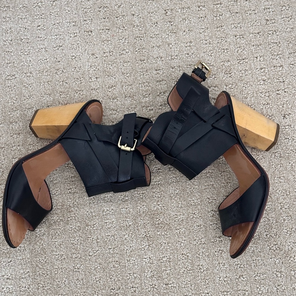 Vince Camuto Signature Ankle Buckle Block Heels
